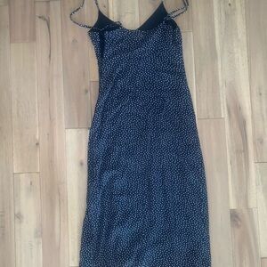 Abercrombie & Fitch Black and White Polka Dot Midi Dress
